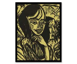 Artery8 Fehmarn Girls Portrait Ernst Ludwig Kirchner Framed Wall Art Print A3