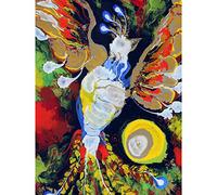 Artery8 Fenix Phoenix By Josignacio Painting Premium Wall Art Canvas Print 18X24 Inch