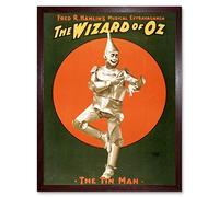 Artery8 Film Movie Character Wizard Oz Tin Man Promo Ad Art Print Framed Poster Wall Decor 12x16 inch