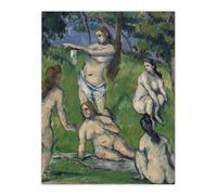 Artery8 Five Bathers Cinq Baigneuses Painting By Paul Cezanne Wall Art Print 12X16 : Classic figure composition exploring form and nature, great centrepiece for art lover’s home