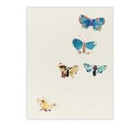 Artery8 Five Butterflies Watercolour Large Wall Art Poster Print 18X24 Inch Artwork By Redon : Bright Nature Illustration Ideal For Bedroom Or Study Adding Colour Charm And Imaginative Appeal