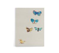Artery8 Five Butterflies Watercolour Redon Vintage Canvas Wall Art in White | Size: W24" x H32" Artery8 White W24" x H32"