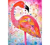Artery8 Flamingo Folk Art Watercolour Painting Large Wall Art Poster Print Thick Paper 18X24 Inch