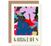 Artery8 Floral Abstract Gorgeous Quote Graphic Pattern Bold for Wife Her Mum Sister Daughter Mom Gran Nan Birthday Thank You Congratulations Blank Art Greeting Card