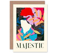 Artery8 Floral Abstract Majestic Quote Graphic Pattern Bold for Wife Her Mum Sister Daughter Mom Gran Nan Birthday Thank You Congratulations Blank Art Greeting Card