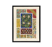 Artery8 Floral Middle Ages Patterns Racinet Black Framed Canvas Wall Art | Size: W18" x H24" Artery8 Multicolor W18" x H24"