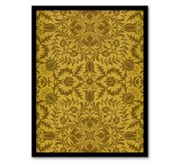 Artery8 Floral Vine Filigree Pattern W. Morris Vintage Framed Wall Art Print in Orange | Size: W12" x H16" Artery8 Orange W12" x H16"