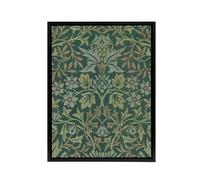Artery8 Flower Garden Textile Detail Framed Canvas Wall Art Print William Morris in Green | Size: W18" x H24" Artery8 Green W18" x H24"