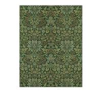 Artery8 Flower Garden Textile Pattern Vintage Wall Art Print W. Morris in Green | Size: W18" x H24" Artery8 Green W18" x H24"