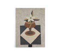 Artery8 Flower Piece Abstract Painting Hartley Canvas Wall Art Print in Grey | Size: W24" x H32" Artery8 Grey W24" x H32"