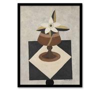 Artery8 Flower Piece Abstract Painting Hartley Framed Wall Art Print in Grey | Size: A4 Artery8 Grey A4