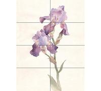 Artery8 Flower Violet Iris Watercolour XL Giant Panel Poster (8 Sections)
