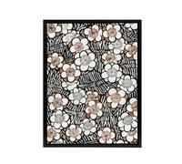 Artery8 Flowerbed Floral Pattern Framed Canvas Wall Art Print Shin Bijutsukai in Black | Size: W18" x H24" Artery8 Black W18" x H24"