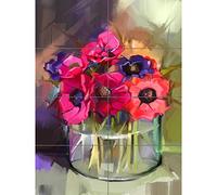 Artery8 Flowers Bouquet Anemones XL Giant Panel Poster (8 Sections)