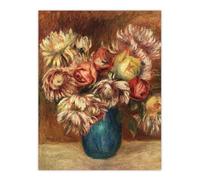 Artery8 Flowers in a Green Vase Large Wall Art Poster Print 18X24 Inch Artwork By Renoir : Elegant Floral Still Life Perfect For Bedroom Or Dining Space Adding Light Harmony And Nature