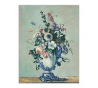 Artery8 Flowers In A Rococo Vase Still Life Cezanne Wall Art Poster Print 12X16"