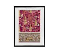 Artery8 Flowers Pheasants Foxes Patterns Framed Canvas Wall Art Print Verneuil | Size: W12" x H16" Artery8 Multicolor W12" x H16"