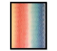 Artery8 Flying South For The Winter Artwork Abstract Wavy Lines Artwork Framed Wall Art Print A4
