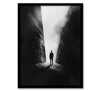 Artery8 Follow Light Silhouette Door Sci Fi Conceptual Living Room Artwork Framed Wall Art Print 18X24 Inch