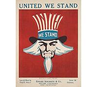 Artery8 Forbell United We Stand Uncle Sam Sheet Music Cover Unframed Wall Art Print Poster Home Decor Premium