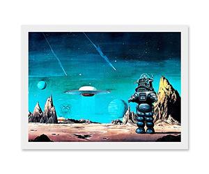 Artery8 Forbidden Planet Space Stars Sci Fi USA A4 Artwork Framed Wall Art Print