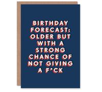 Artery8 Forecast Strong Change Not Giving A F*ck Funny For Him Birthday Card
