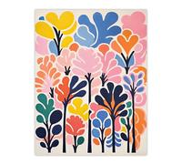 Wall Art Print Forest Delight Bright Pastel Colour Oil Painting Pink Orange Blue Henri Matisse Style Trees Poster Artery8 Multi W18 inch x H24 inch