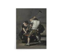 Artery8 Forge Labour Men Anvil Francisco Goya Canvas Wall Art Print in Grey | Size: W24" x H32" Artery8 Grey W24" x H32"