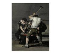 Artery8 Forge Labour Men Anvil Francisco Goya Wall Art Poster Print 12X16"