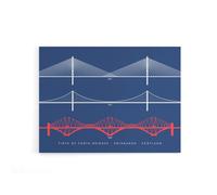 Artery8 Forth Bridges Edinburgh Scotland Canvas Wall Art Print | Size: W18" x H24" Artery8 Multicolor W18" x H24"