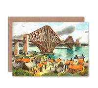 Artery8 Forth Rail Bridge Queensferry Birthday Card Artery8 Multicolor