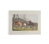 Artery8 Fox Hunting Into Cover Painting Canvas Wall Art Print | Size: W18" x H24" Artery8 Multicolor W18" x H24"