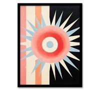 Artery8 Framed Wall Art Aquarius Supernova Universe Sun Abstract Minimalist - 12X16 Inch