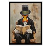 Artery8 Wall Art Print Formal Duck Story Make Way For Ducklings Fairy Tale Childrens Book Artwork Painting Art Framed in Black | Size: W12" x H16" Artery8 Black W12" x H16"