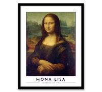 Artery8 Framed Wall Art Leonardo Da Vinci Mona Lisa La Gioconda Portrait Print - 12X16 Inch