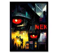 Artery8 Framed Wall Art Sci Fi Complex Machines Mecha Japanese Big Brother - 12X16 Inch