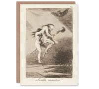 Artery8 Francisco Goya Art Card Pretty Teacher Witches on Broomstick