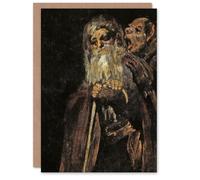 Artery8 Francisco Goya Art Card Two Old Monks Oil Painting