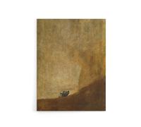 Artery8 Francisco Goya El Perro Dog Canvas Wall Art Print in Brown | Size: W12" x H16" Artery8 Brown W12" x H16"