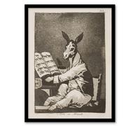Artery8 Francisco Goya & So Was His Grandfather Noble Donkey Framed Wall Art in Grey | Size: A3 Artery8 Grey A3