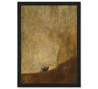 Artery8 Francisco Goya The Dog Reproduction Painting Artwork Framed Wall Art Print A4