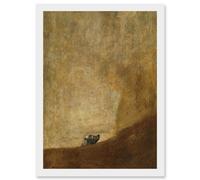 Artery8 Francisco Goya The Dog Reproduction Painting Artwork Framed Wall Art Print A4