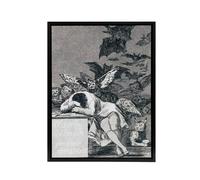 Artery8 Francisco Goya The Dream Of Reason Framed Canvas Wall Art Print in Grey | Size: W24" x H32" Artery8 Grey W24" x H32"