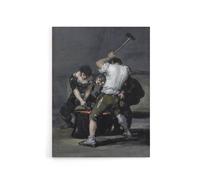 Artery8 Francisco Goya The Forge Canvas Wall Art Print in Grey | Size: W24" x H32" Artery8 Grey W24" x H32"
