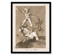 Artery8 Francisco Goya Up And Down Pan Deception Allegory Framed Wall Art Print A4
