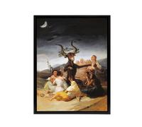 Artery8 Francisco Goya Witches Sabbath Framed Canvas Wall Art Print | Size: W18" x H24" Artery8 Multicolor W18" x H24"