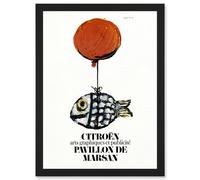 Artery8 Francois Automobile Exhibition Marsan Pavilion Fish Balloon Advert Wall Art Print - A4 Size