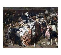 Artery8 Francois Biard Sudden Squall At Sea 1860S Painting Premium Wall Art Canvas Print 18X24 Inch