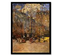 Artery8 Frank Edwin Scott Horse Drawn Carriages Cabs Framed Wall Art Print in Brown | Size: A4 Artery8 Brown A4