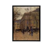 Artery8 Frank Edwin Scott Odeon Theatre Paris Street View Framed Canvas Art in Brown | Size: W18" x H24" Artery8 Brown W18" x H24"